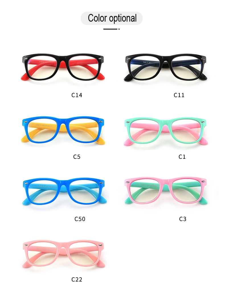 Higo Wholesale 2021 New Model Kids Cute Computer Anti Blue Light Blocking Glasses Children Eyeglasses Optical Frames